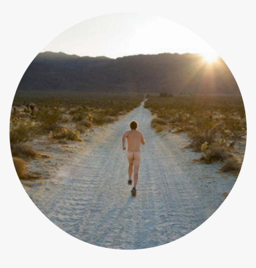 Running Naked - Naked Running In Desert, HD Png Download