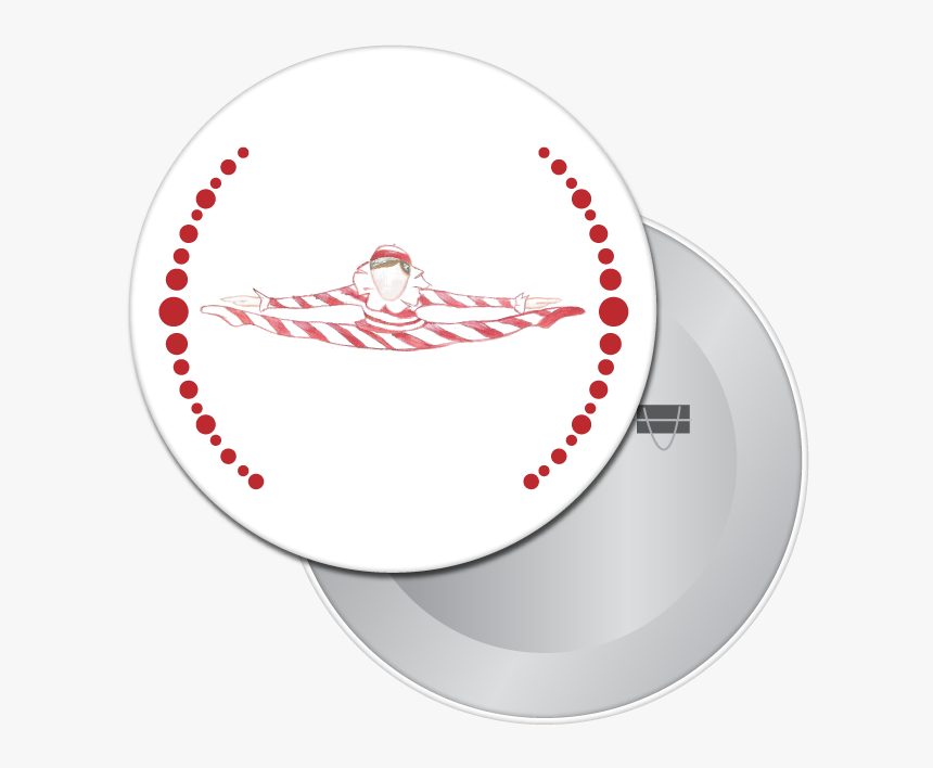 Peppermint Candy Cane Button / Magnet - Dance Button And Pin, HD Png Download