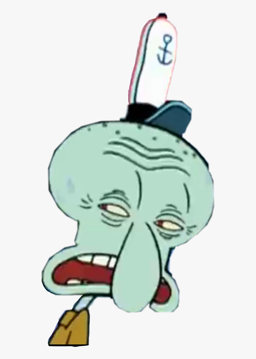#stickers #squidward #spongebob #freetoedit - Illustration, HD Png Download