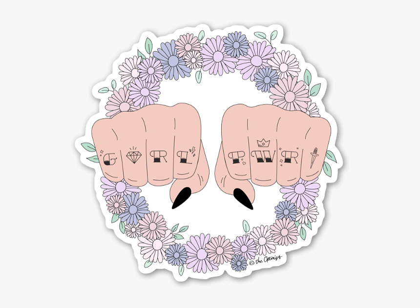Girl Power Fists Sticker - Illustration, HD Png Download