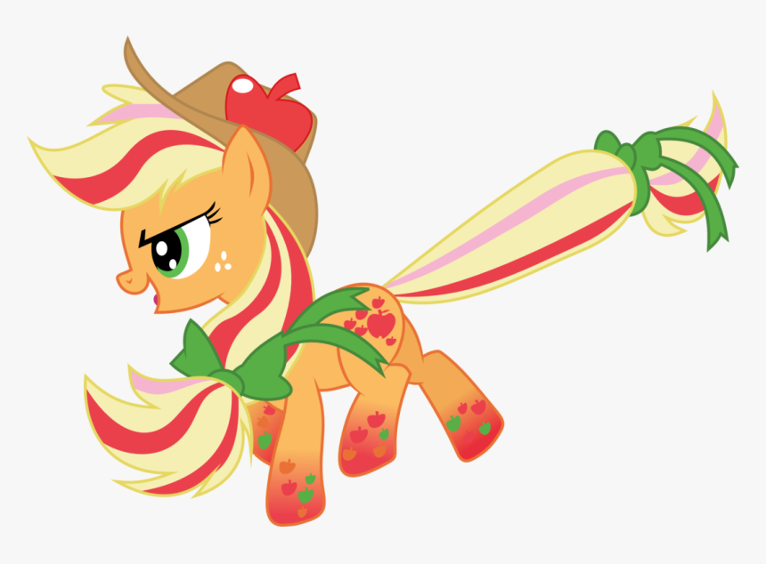 Rainbow Power Applejack By Whizzball2 D7i1rtq - My Little Pony Applejack Power, HD Png Download