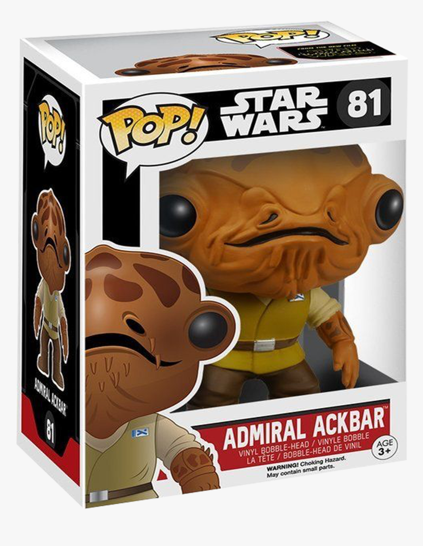 Funko Pop Star Wars Admiral Ackbar, HD Png Download