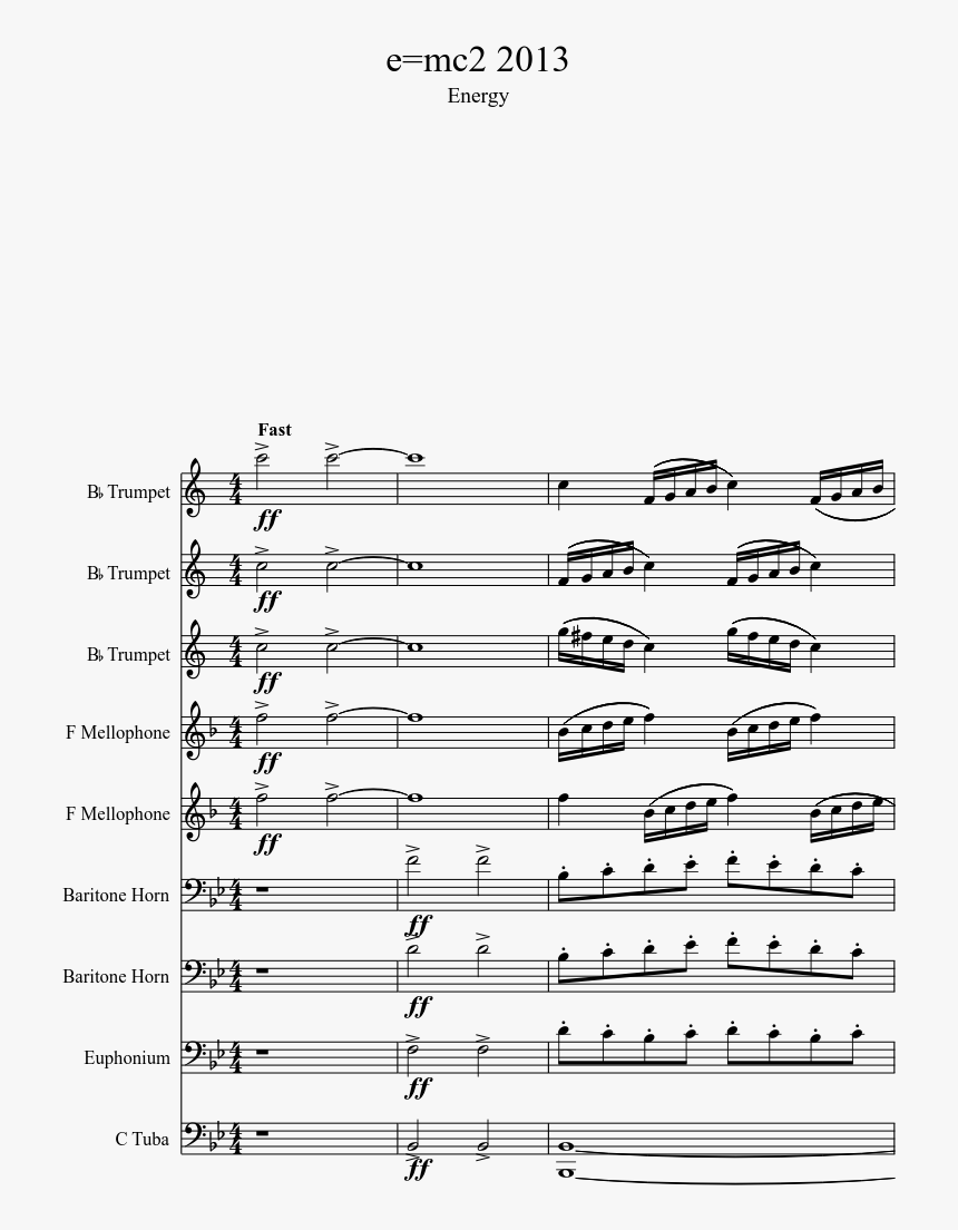 Grandfather S Clock Euphonium Solo Sheet Music , Png My Way Trumpet