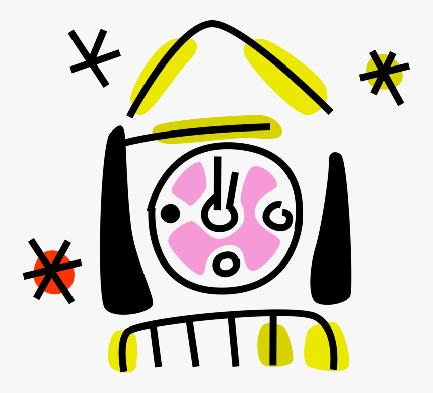 Vector Illustration Of Grandfather Clock Chimes At, HD Png Download