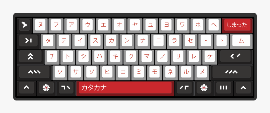 Katakana By Marius 61-key Custom Mechanical Keyboard, HD Png Download