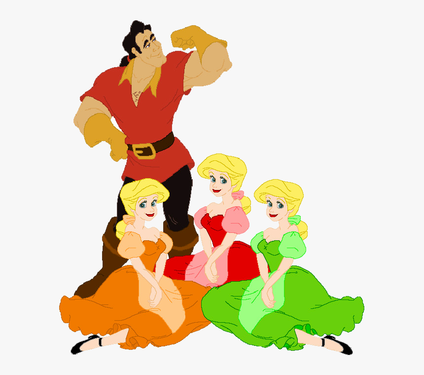 Disney Clipart For Girls - Gaston And Silly Girls, HD Png Download