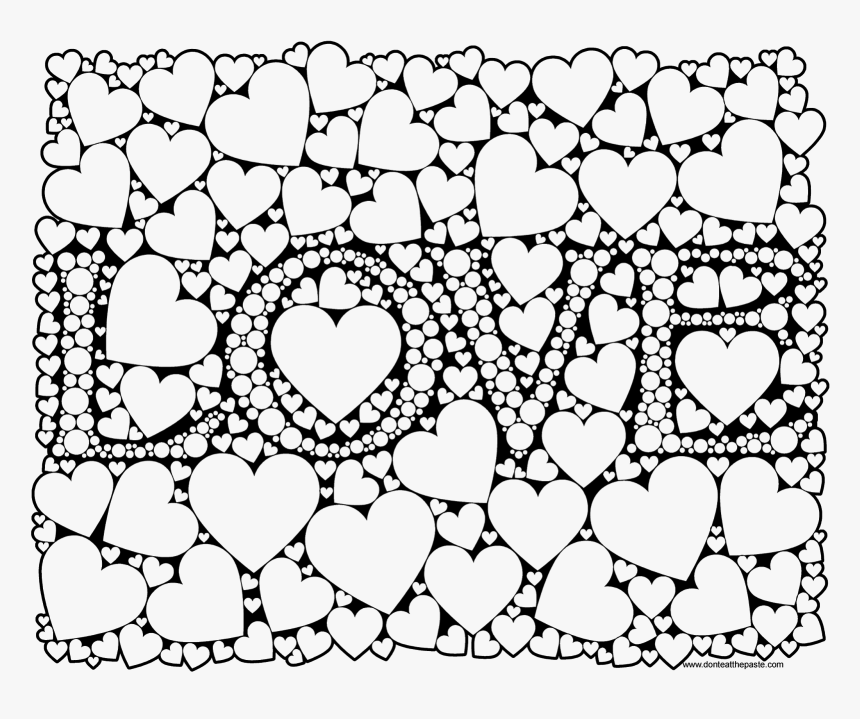 Love Theme Colouring Pages, HD Png Download