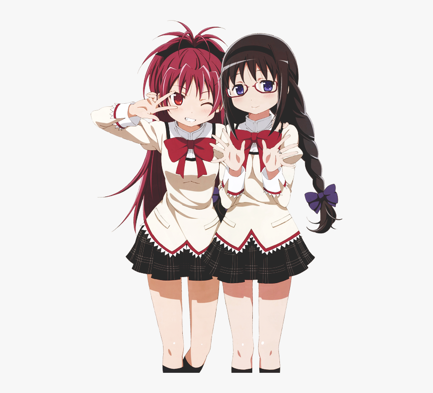 Transparent Homura Akemi Png - Madoka Magica Homura And Kyoko, Png Download