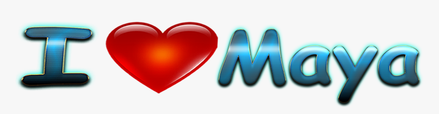Maya Happy Birthday Name Logo - Heart, HD Png Download