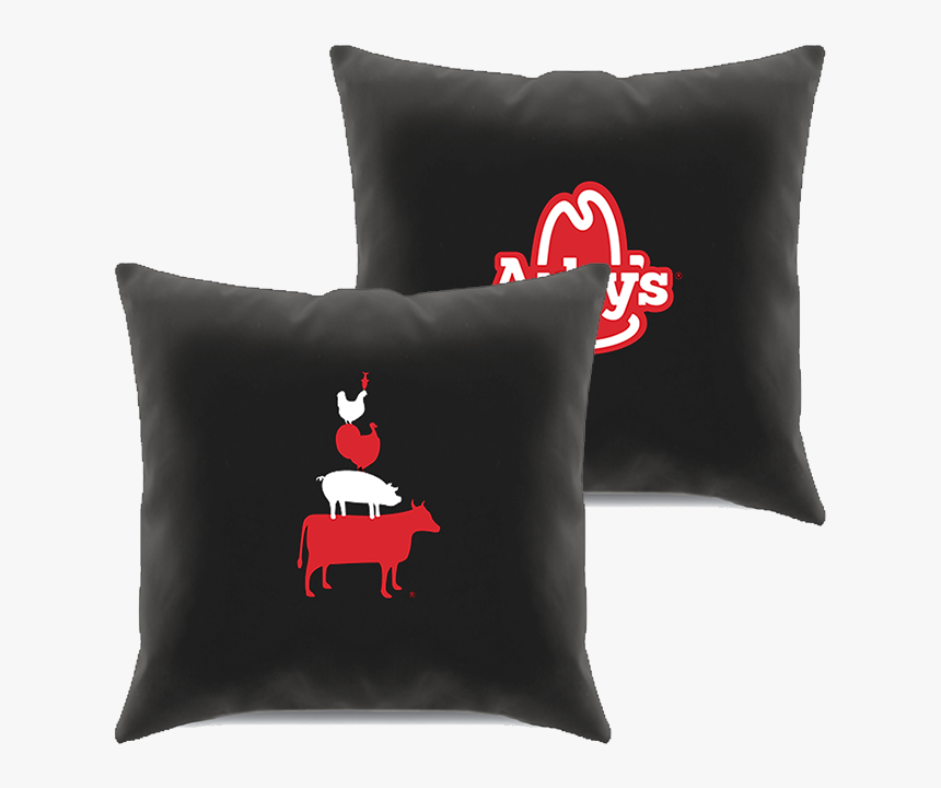Arby S Meat Stack Pillow, Black - Cushion, HD Png Download