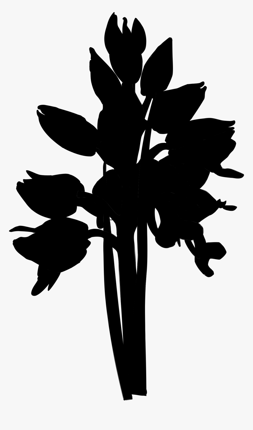 Clip Art Flowering Plant Silhouette Leaf - Illustration, HD Png Download