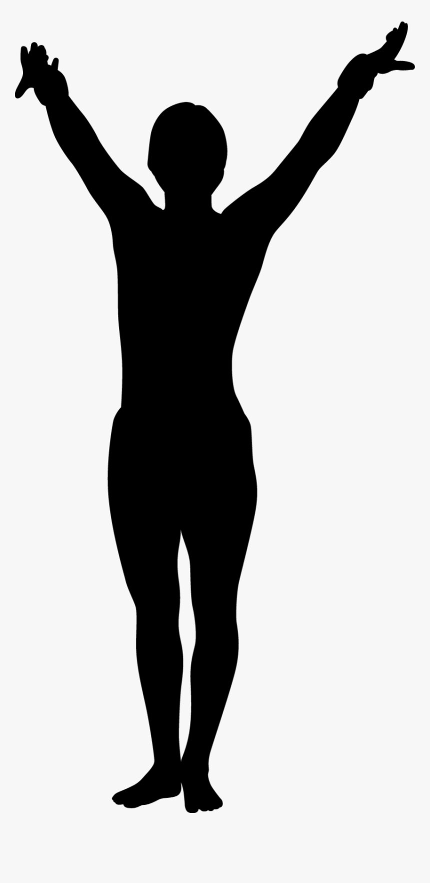 Gymnastics Floor Silhouette Tumbling Cheerleading - Gymnastics Silhouette Present, HD Png Download