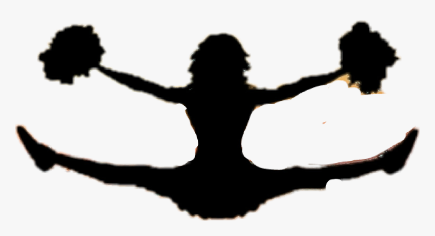 Cheer Blanco Y Negro - Cheerleader Silhouette Vector, HD Png Download