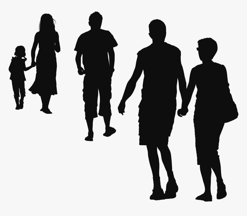 Png Silhouette People - Silhouette Person Drawing, Transparent Png