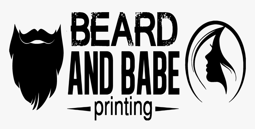 Beard And Babe Printing - Silhouette, HD Png Download