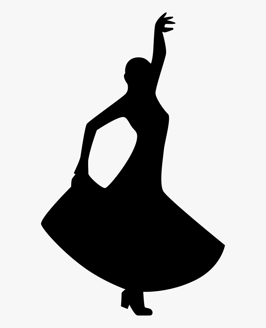 Flamenco Dancing Silhouette Of A Woman - Silueta Flamenco Baile, HD Png Download