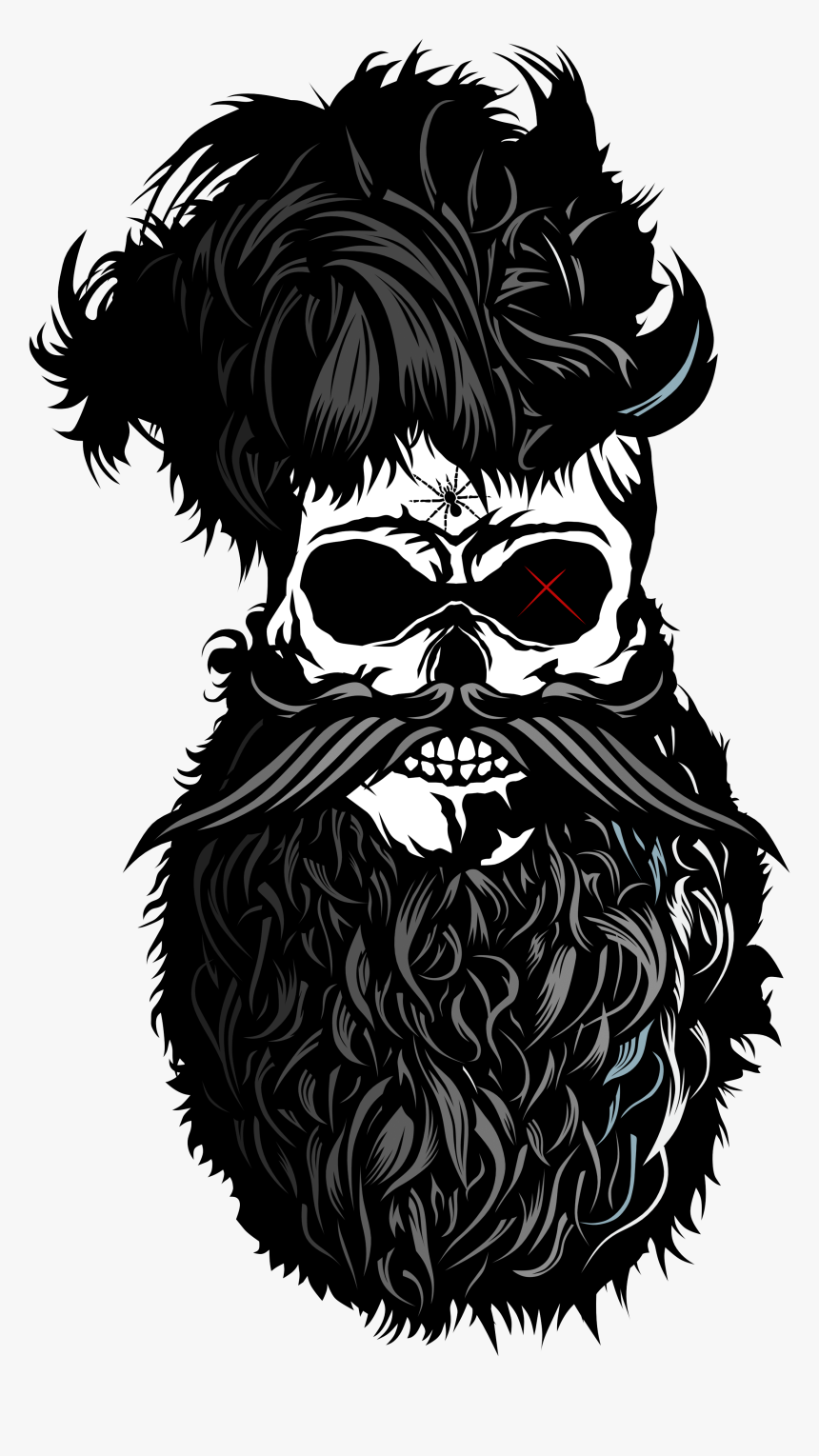 Monocle Clipart Mustache Beard - Barbu Png, Transparent Png
