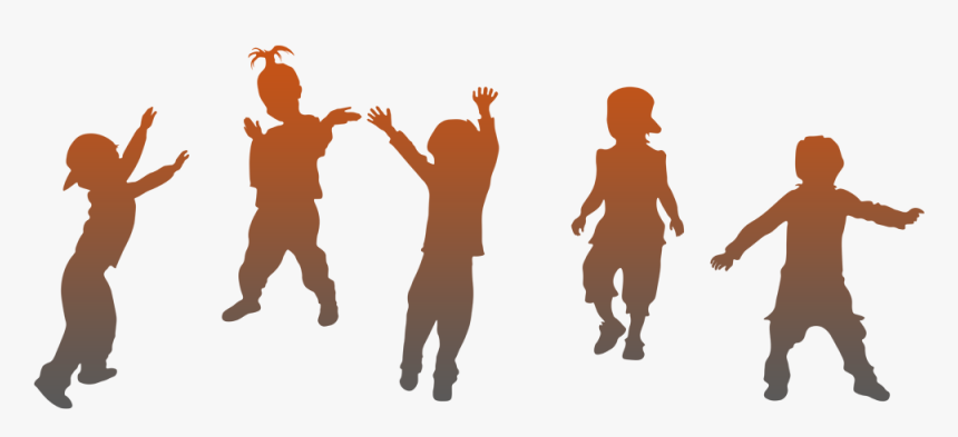 Transparent Dancing Clipart - Kids Playing Silhouette Clipart, HD Png Download