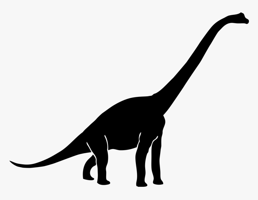 Long Neck Dinosaur Silhouette, HD Png Download