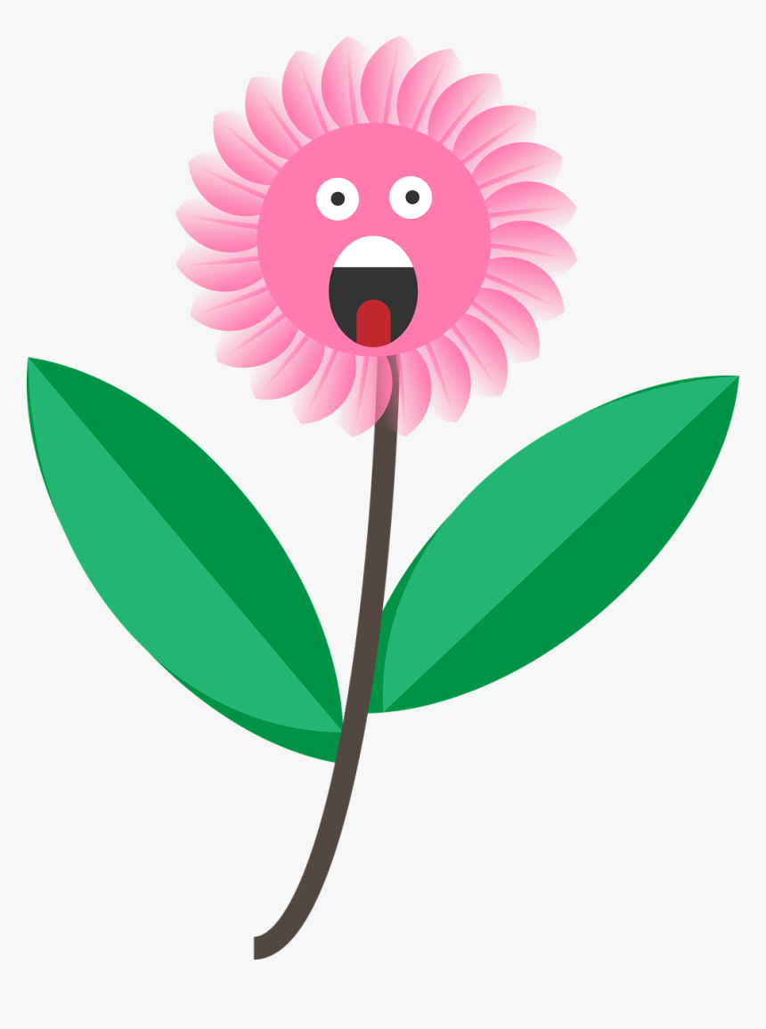 Flower, Cartoon, Face, Cute, Design, Nature, Happy - รูป ดอกไม้ การ์ตูน น่า รัก, HD Png Download
