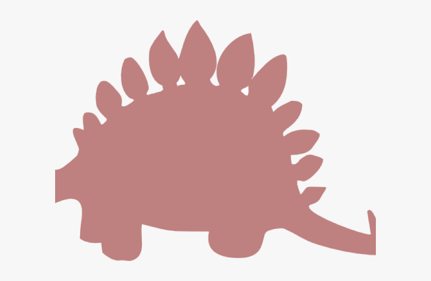 Transparent Stegosaurus Clipart Black And White - Silhouette Dinosaur Clipart Black And White, HD Png Download