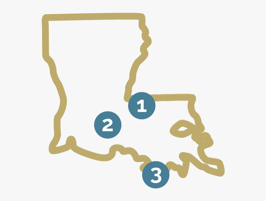 Louisiana Map With Numbers, HD Png Download