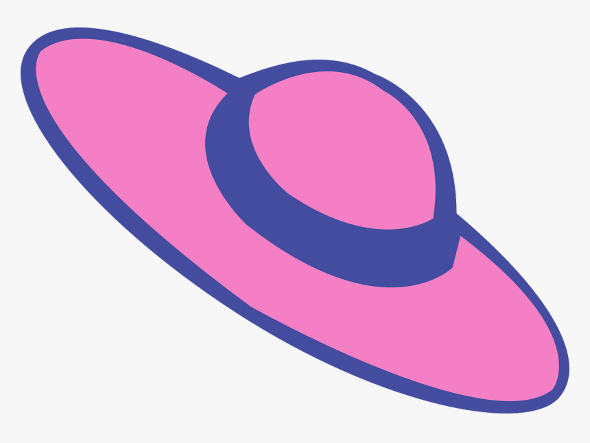 Png Ladies Hat Flowers - Big Hat Clip Art, Transparent Png