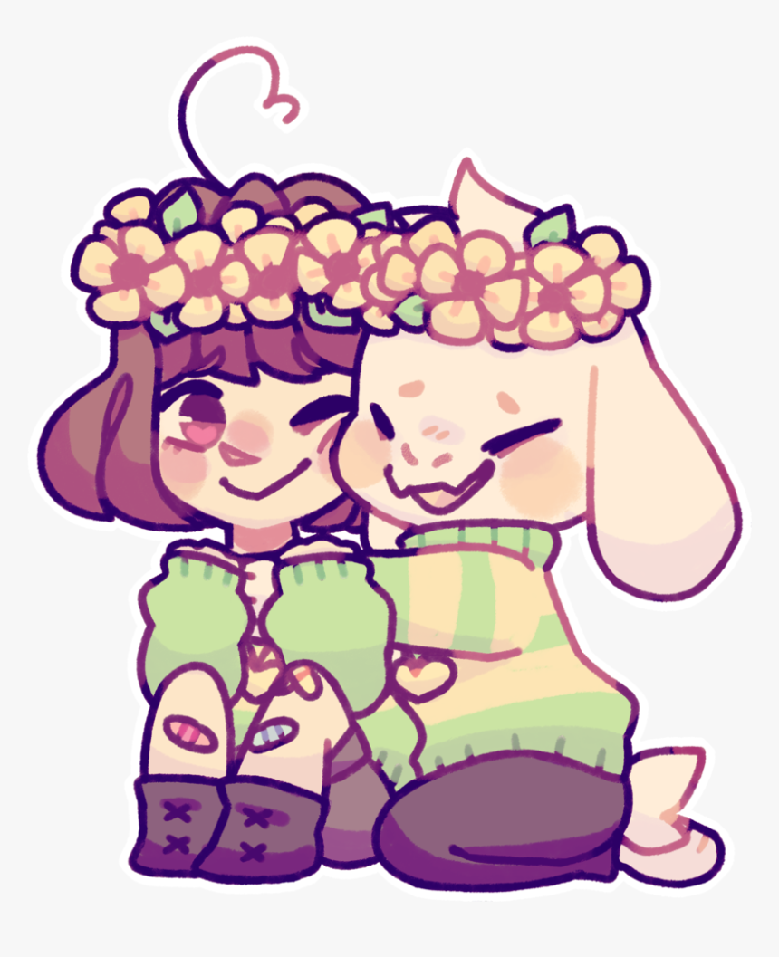 Chara And Asriel Cute, HD Png Download