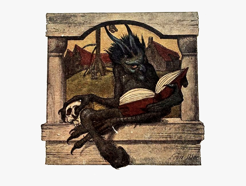 Devil Reads In The Book Of Fate, HD Png Download
