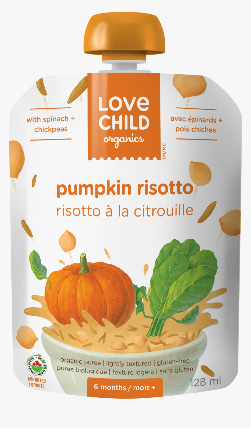 Pumpkin Risotto With Spinach Chickpeas - Love Child Pumpkin Risotto, HD Png Download