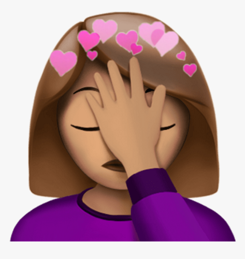 Facepalm Stickers Girl Heart Heartcrown Pink Pinkhearts Facepalm