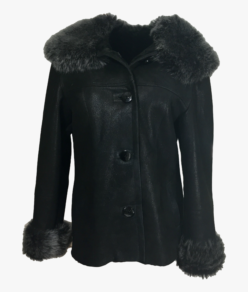 Fur Lined Leather Jacket Transparent Png - Leather Jacket, Png Download