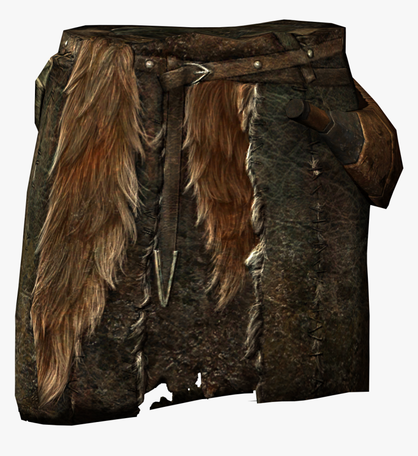 Fur Lined Leather Jacket Png Hd - Skyrim Fur Armor Png, Transparent Png
