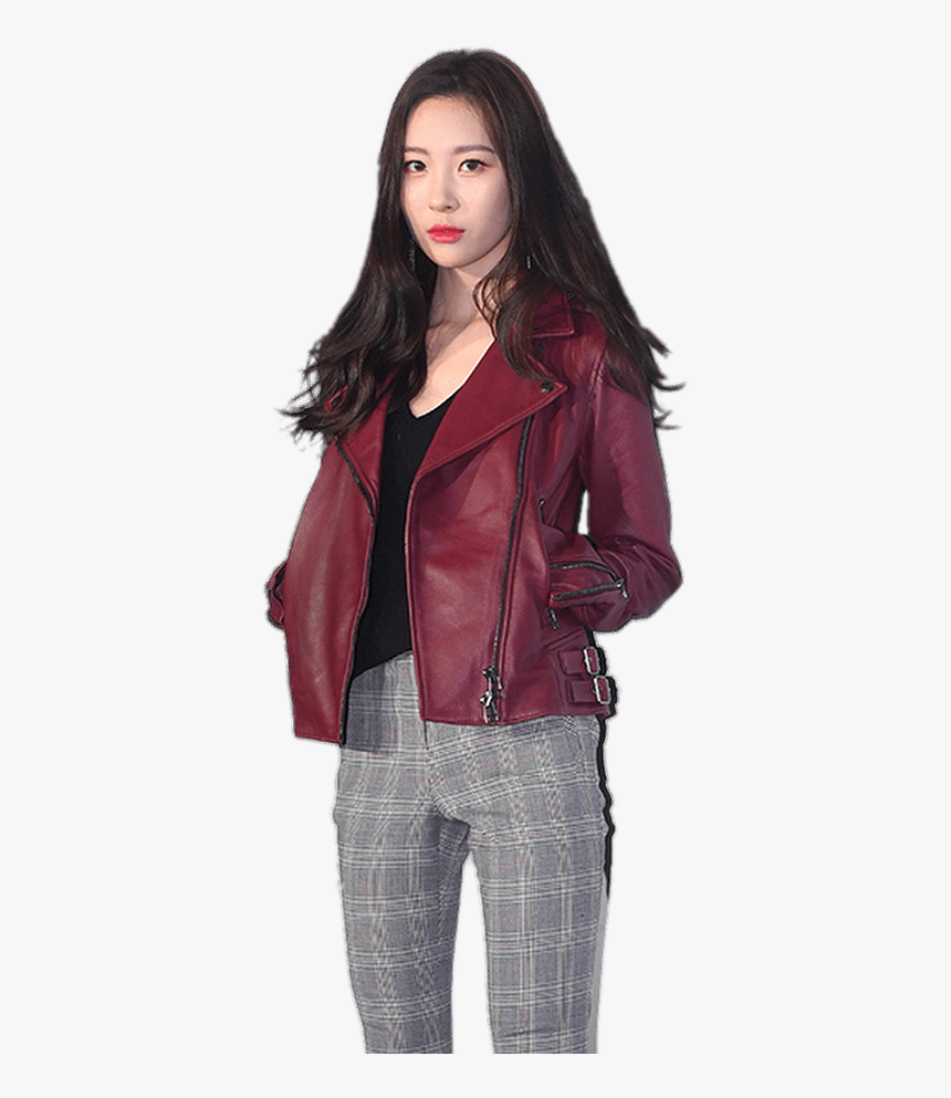 Sunmi Red Leather Jacket - Sunmi Png, Transparent Png