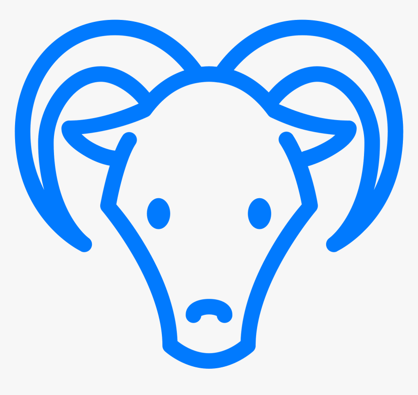 Goat Vector Head - Goat Horns Drawing Transparent, HD Png Download