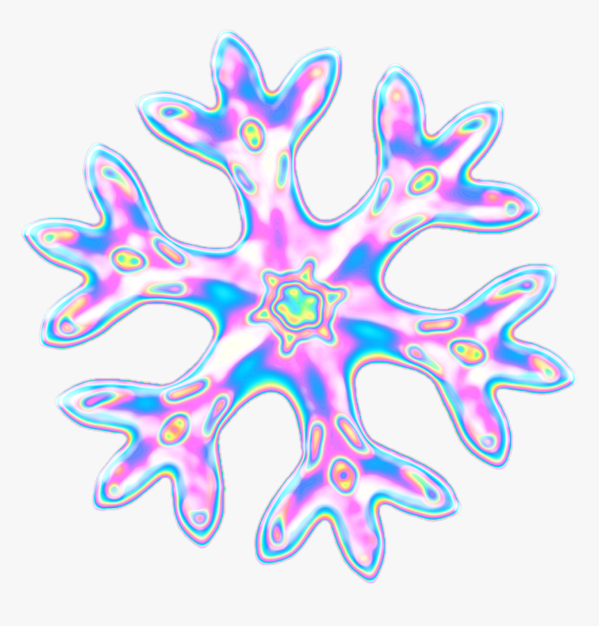 Emoji Snow Snowflake Holographic , Png Download - Holographyic Png, Transparent Png