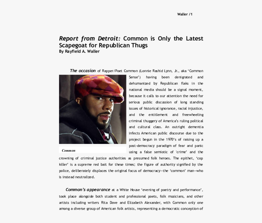Transparent Logic Rapper Png - Common Rapper, Png Download