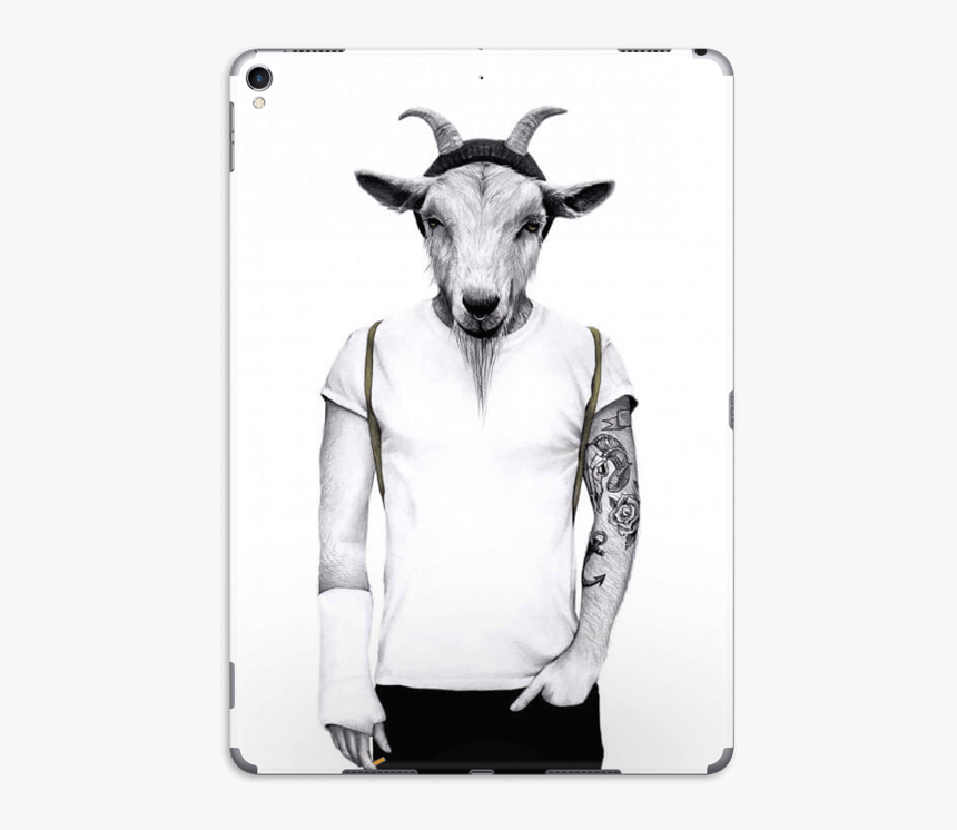 Hipster Goat Skin Ipad Pro - Hipster Goat, HD Png Download