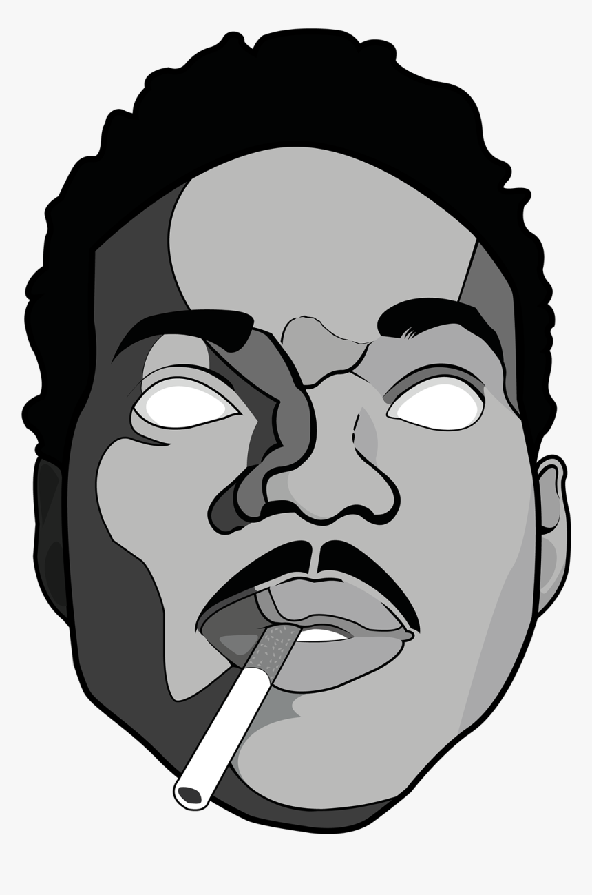 Clip Art Chance The Clip Art - Rapper Drawing, HD Png Download