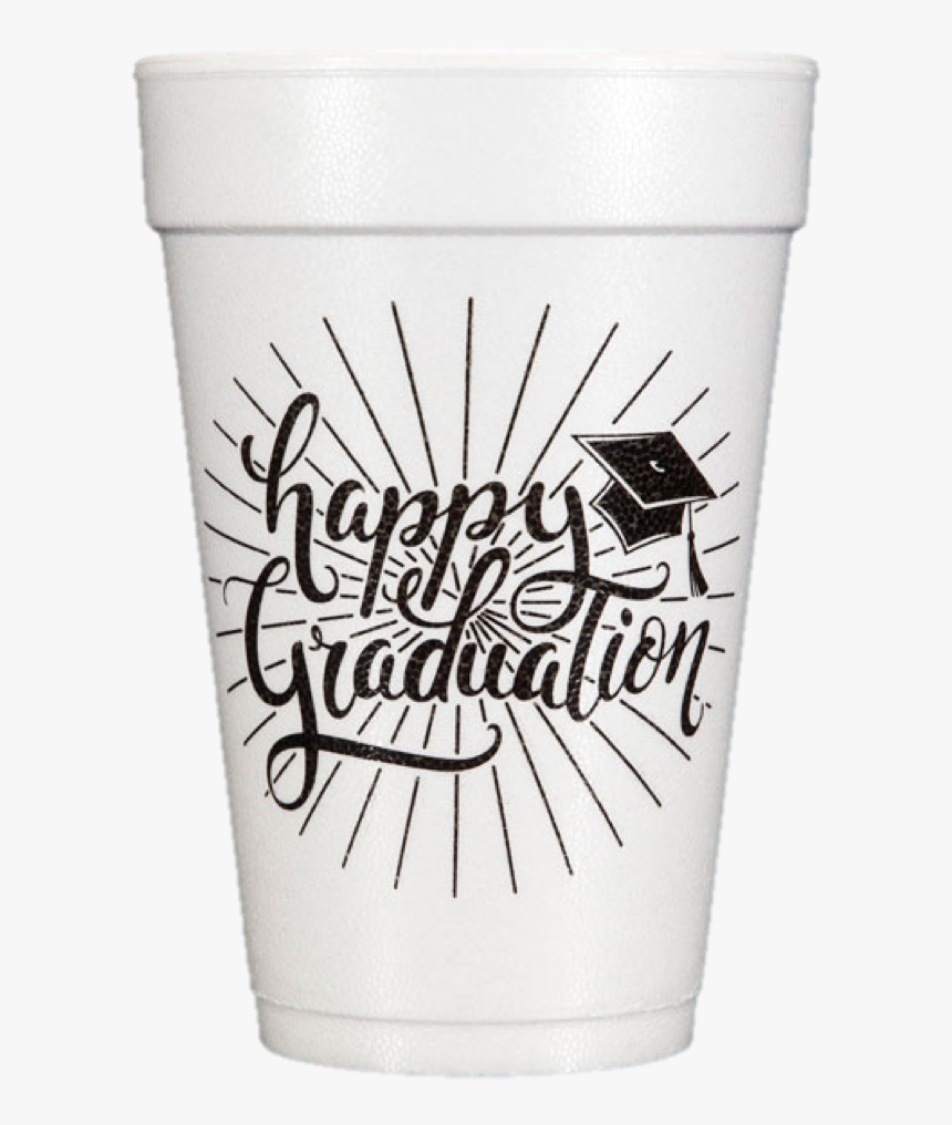Pre-printed Styrofoam Cups Happy Graduation - Pint Glass, HD Png Download