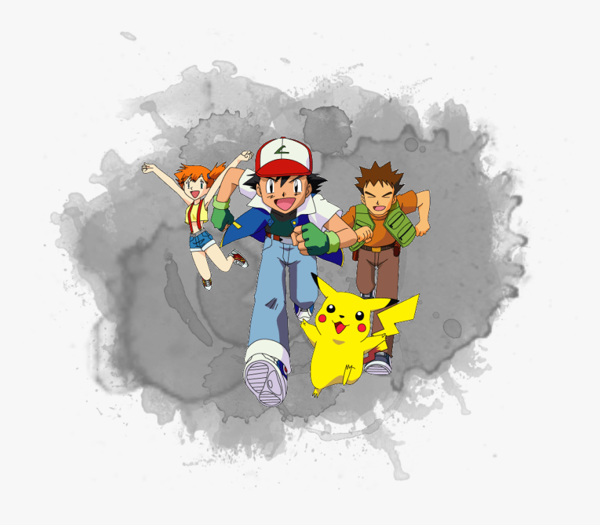 Pokemon Ash Misty Brock, HD Png Download