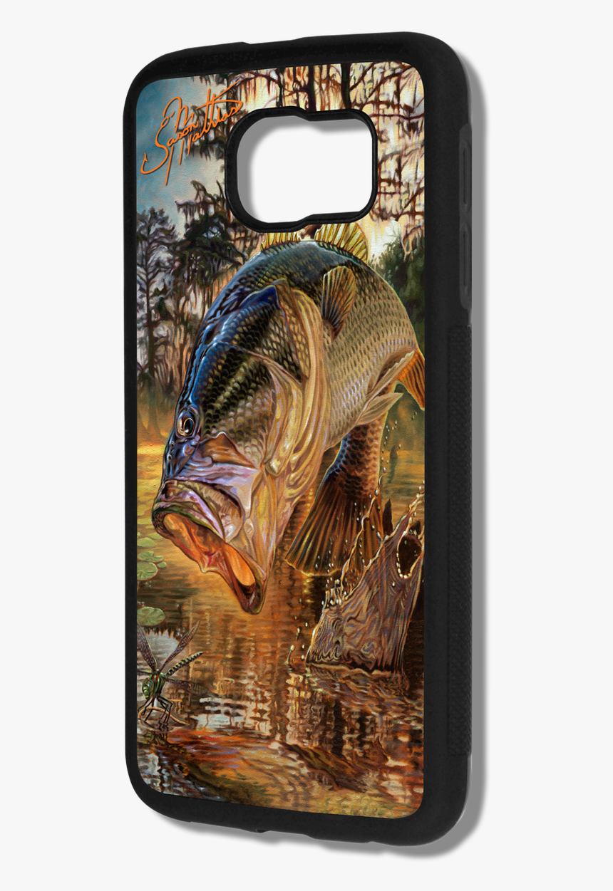 Largemouth Bass Samsung Galaxy S7 Jason Mathias Art - Mobile Phone Case, HD Png Download