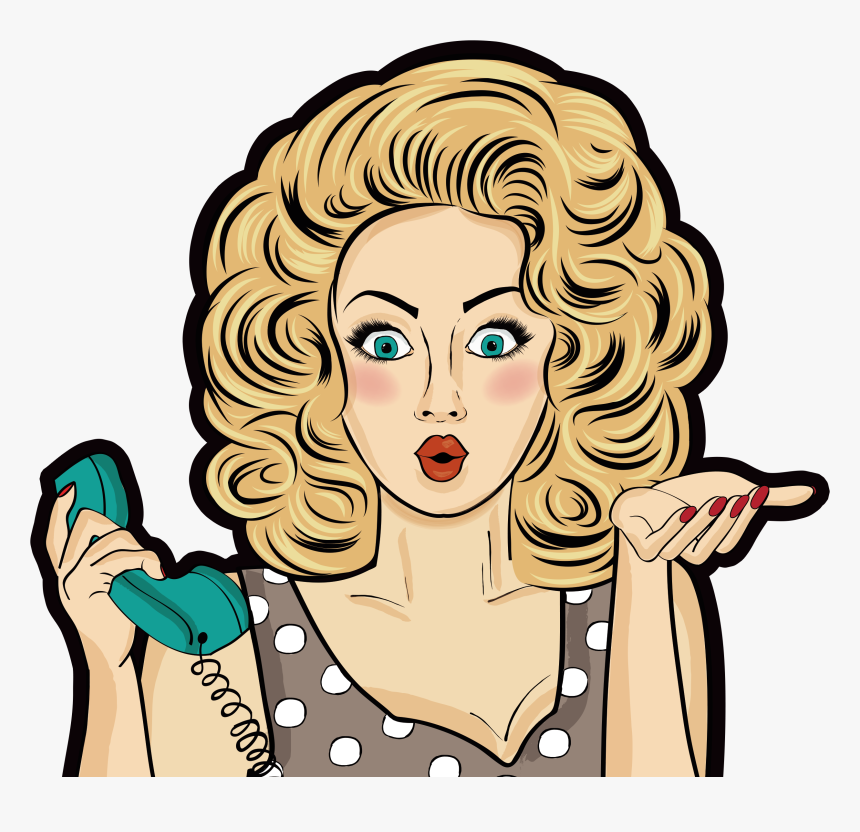 Clip Art Female Illustration Cartoon Painted - Female Pop Art Png, Transparent Png