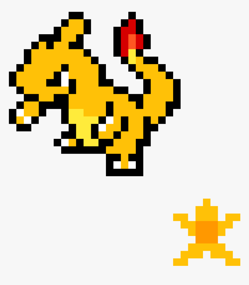 Charmander Charmeleon Charizard Pixel Art, HD Png Download