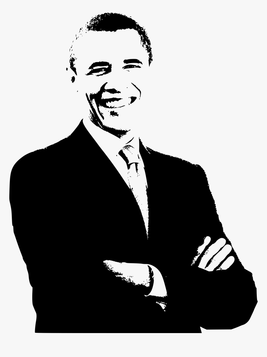 Barack Obama Print Clip Arts - Barack Obama Clipart Black And White, HD Png Download