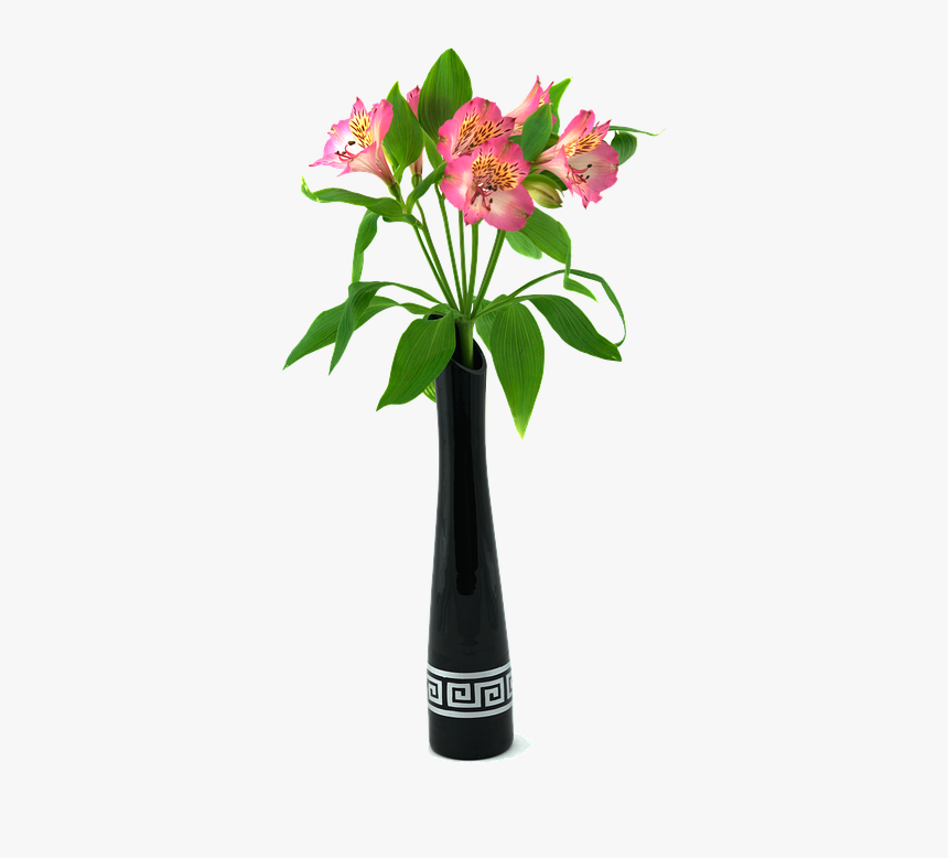 Vase, Ceramics, Flowers, Alstremeria, Interior - Vase, HD Png Download