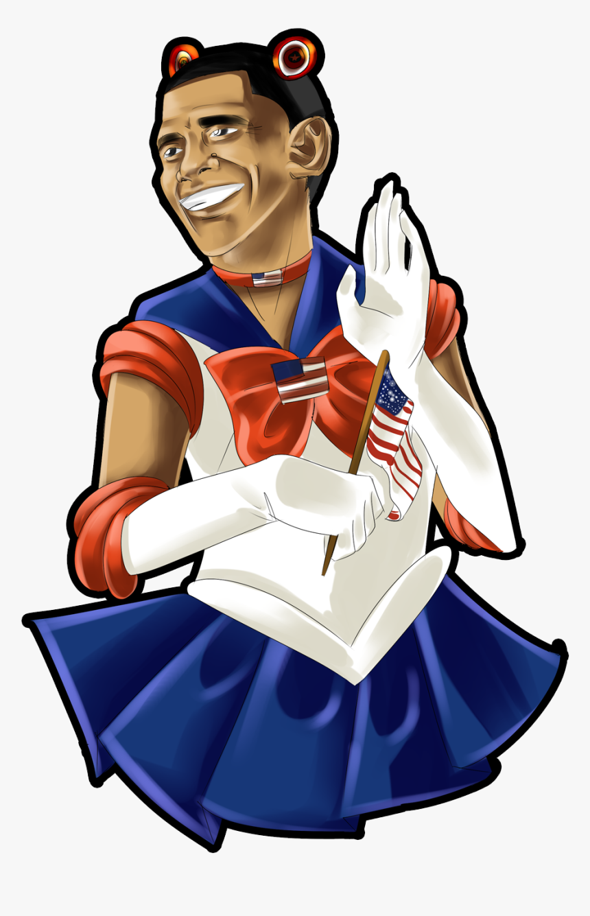 Transparent Barack Obama Clipart - Sailor Moon Barack Obama, HD Png Download