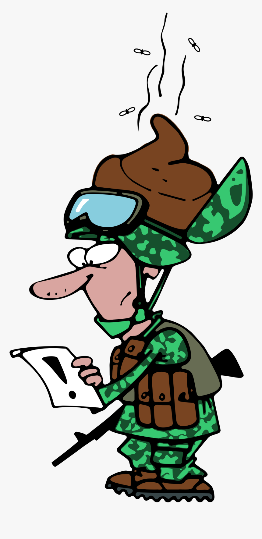 Soldier With Orders Clip Arts - Cartoon Soldier, HD Png Download