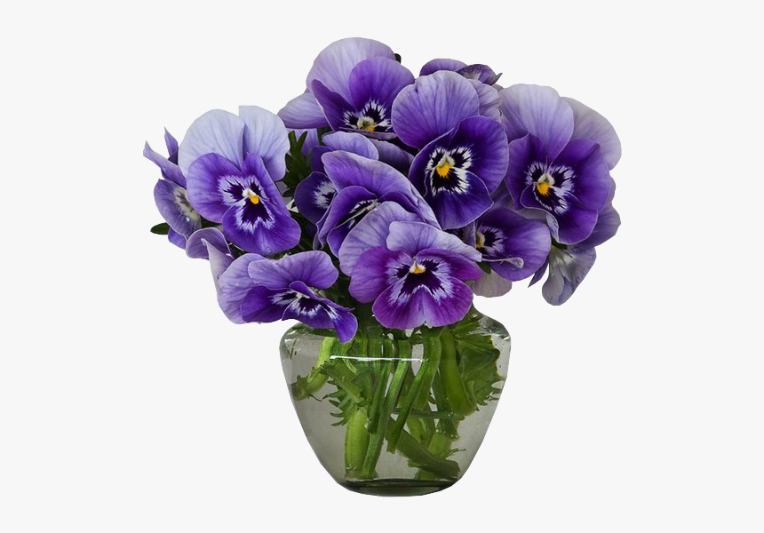 Violets Bouquet Gallery Yopriceville - Violets Flower In A Vase, HD Png Download