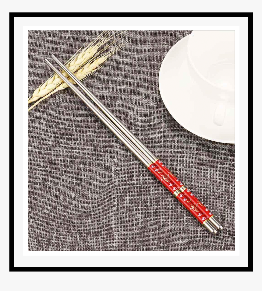 Japanese Steel Chopsticks Pair - Chopsticks, HD Png Download